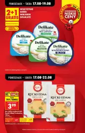 Biedronka gazetka tydzień 34 Strona 5: Ser żółty w plastrach Rycki Edam Exclusive , 135 g €3,99