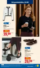 Lidl gazetka tydzień 35 Strona 11: EsMara Kardigan damski €39,99, ESMARA Baleriny damskie €29,99