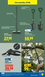 Lidl gazetka tydzień 35 Strona 41: Fiskars Sekator nożycowy €39,99, PARKSIDE Szpadel lub łopata €59,99