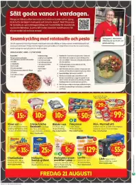 ICA Supermarket reklamblad vecka 34 Sida 10: Sätt goda vanor i vardagen. Många är tillbaka efter semester och skola och jobb