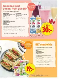 ICA Supermarket reklamblad vecka 34 Sida 6: Smoothie med banan, frukt och bär 1 PORTIONER | UNDER 15 MIN | ENKEL
