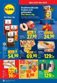 Lidl reklamblad vecka 35 Sida 1: Arla familjefavoriter ost €69,90, Burek €16,00