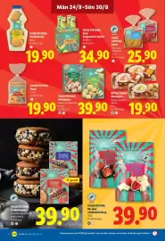 Lidl reklamblad vecka 35 Sida 10: FOOD FESTIVAL Läsk bergamott & mynta €34,90, FOOD FESTIVAL Pannkaksmix €19,90