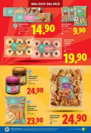 Lidl reklamblad vecka 35 Sida 11: FOOD FESTIVAL Crêpes med choklad & banan €23,90, FOOD FESTIVAL Donutkakor med glasyr €19,90