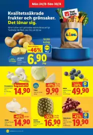 Lidl reklamblad vecka 35 Sida 2: Vitkål €9,90, Matriket Potatis €6,90