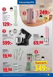 Lidl reklamblad vecka 35 Sida 21: SILVERCREST Vattenkokare €249,00, SILVERCREST Elektriskt salt- och pepparkvarn €69,90