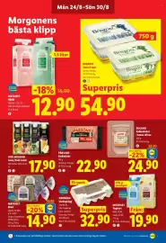 Lidl reklamblad vecka 35 Sida 5: Kronägg Vardagsägg €32,90, MATRIKET Bröd €14,90