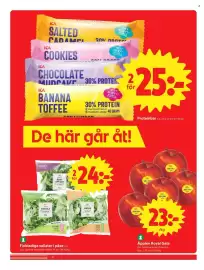 ICA Supermarket reklamblad vecka 34 Sida 10: Proteinbar €25,00, Äpplen Royal Gala €23,00