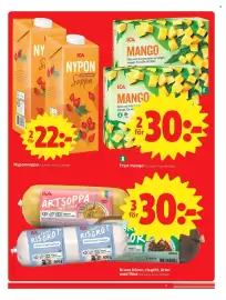 ICA Supermarket reklamblad vecka 34 Sida 11: Nyponsoppa €22,00, Fryst mango €30,00