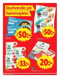 ICA Supermarket reklamblad vecka 34 Sida 8: Potatisbullar €50,00, Skivad ost €20,00