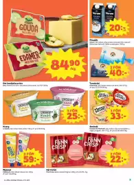 Coop Konsum reklamblad vecka 34 Sida 3: Ost familjefavoriter €84,90, Filmjölk €20,00