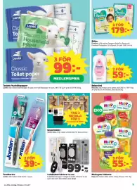 Coop Konsum reklamblad vecka 34 Sida 7: Blöjor €179,00, Babyvård €59,00