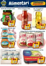 Volantino A Casa Mia Pagina 2: Sol d'olio Olio di semi girasole €1,49, Vitale passata di pomodoro €0,69