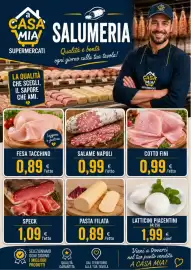Volantino A Casa Mia Pagina 5: Salame Napoli €0,99, Cotto Fini €0,99