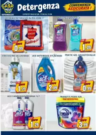 Volantino A Casa Mia Pagina 9: Coccolino ammorbidente €1,39, Ace Detersivo €2,09