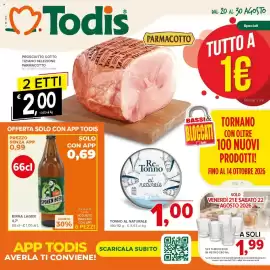 Volantino Todis Pagina 1: Spoken Beer Classica €0,69, Re di Tonno al naturale €1,00