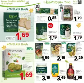 Volantino Todis Pagina 6: Crudolio Olio Vergine di Cocco €3,19, Orzo solubile bio €1,79