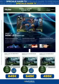 Volantino Euronics Pagina 5: Haier MiniLED 65" €649,00, Haier MiniLED 55" €499,00