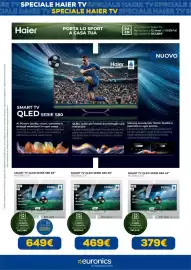 Volantino Euronics Pagina 7: Televisione QLED Haier €469,00, Televisione QLED Haier 43" €379,00
