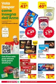 Volantino Despar Pagina 10: Gelati Mars, Snickers, Bounty o Twix €2,99, Stecchi gelato assortiti Nuii €3,99
