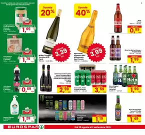 Volantino Eurospar Pagina 14: Birra strong lager Tennent's Super €1,49, Cola Senza Zuccheri S-BUDGET €0,69