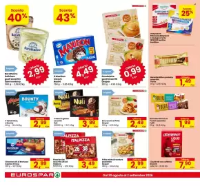 Volantino Eurospar Pagina 6: Pizza farcita assortita 26x38 €3,49, 4 Gelati Mars, o Bounty €2,99