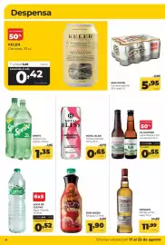 Folleto Alimerka semana 34 Página 14: Keler - cerveza €0,83, El gaitero - sidra clasica o sin alcohol €1,10