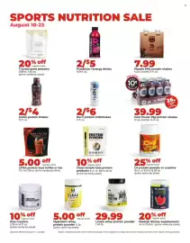 Hy-Vee weekly ad week 34 Page 33: Levels whey protein powder €29,99, Protein2o +energy drinks €5,00