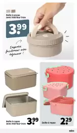 Catalogue Wibra semaine 34 page 5: Boîte à encas €3,99, Boîte à repas €2,29