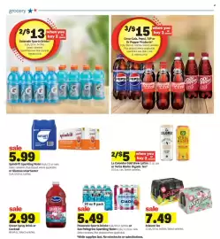 Meijer weekly ad week 34 Page 13: Arizona Tea €7,49, Spindrift Sparkling Water €5,99