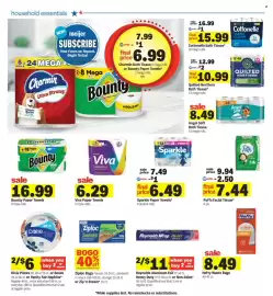 Meijer weekly ad week 34 Page 21: Charmin Bath Tissue or Bounty Paper Towels €6,99, Reynolds Aluminum Foil €11,00