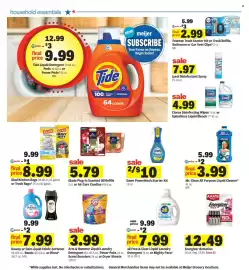 Meijer weekly ad week 34 Page 22: Febreze Trash Starter Kit or Trash Refills, Bathroom or Car Vent Clips €2,99