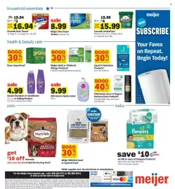 Meijer weekly ad week 34 Page 4: Meijer Ultra Paper Towels €8,99, Aussie Shampoo or Conditioner €4,99