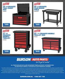 Burson Auto Parts catalogue Page 8: Chicane 50" 11 Drawer Mobile Trolley Red €849,00