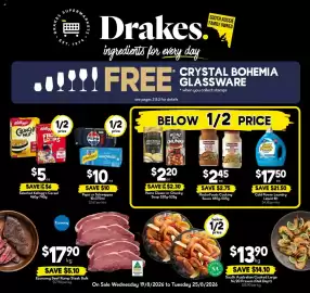 Drakes catalogue week 34 Page 1: Kellogg's Cereal €5,00, Pepsi or Schweppes €10,00