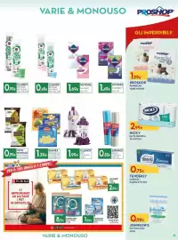 Volantino Proshop Pagina 5: Nuvenia assorbenti €1,49, Proshop pannolini €1,99