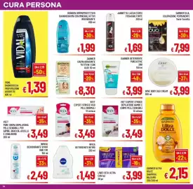 Volantino Famila Market Pagina 14: Dove body silk cream €3,99, Garnier Olia colorazione permanente €7,99