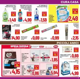 Volantino Famila Market Pagina 15: Omino Bianco lavatrice anticalcare €4,99, Amico Mio Cane Crocchette €5,94