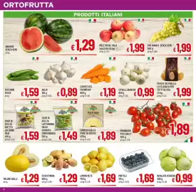 Volantino Famila Market Pagina 4: Meloni gialli €1,29, Limonì rete €1,69