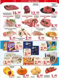Volantino Supermercati Spesa Mia Pagina 3: Bistecca di suino €4,99, Fusi/sovracosce di pollo €3,99