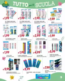 Volantino Galassia Pagina 3: Matite triangolari Mitama €1,99, Taccuino Mini Mitama €4,99