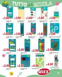 Volantino Galassia Pagina 7: Selex 10 penne a sfera €2,50, Forbice scuola Selex €2,00