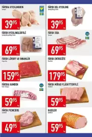 Matdax reklamblad vecka 34 Sida 11: Färsk picnicbog tyskland €49,95, Färska kamben scan, sverige €59,95