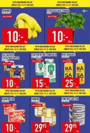 Matdax reklamblad vecka 34 Sida 2: Bananer centralamerika €10,00, Stor basilika i kruka sverige €10,00