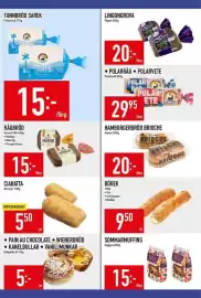 Matdax reklamblad vecka 34 Sida 6: Lingongrova pågen €20,00, Polarråg • polarvete €29,95