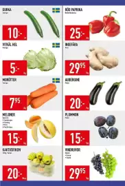 Matdax reklamblad vecka 34 Sida 7: Gurka sverige €10,00, Röd paprika nederländema €25,00