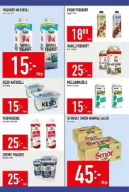 Matdax reklamblad vecka 34 Sida 8: Yoghurt naturell €15,00, Fruktyoghurt yoggi €18,88