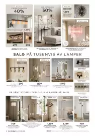 Skeidar kundeavis uke 34 Side 22: SERGIO BORDLAMPE €1.199,00, TUBE DOBBEL GULVLAMPE €749,00