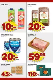 Din Mat reklamblad vecka 34 Sida 5: Fruktjuice €10,00, Bovete rostad grikiai €20,00