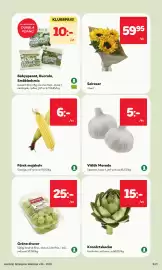 MatArket reklamblad vecka 34 Sida 8: Färsk majskolv €6,00, Vitlök Morado €5,00